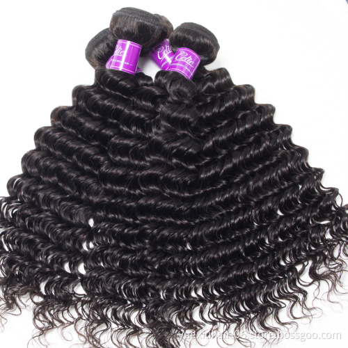 High Quality Wholesale Top Grade Deep Wave Curly Unprocessed Cuticle Aligned Hair Mink Brazilian Remy Hair Bundles